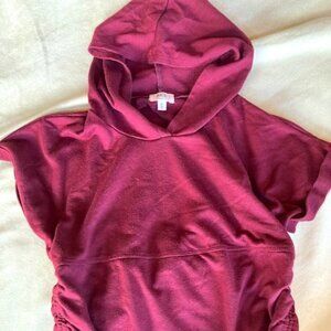 BKE Youth Girls Hooded Short Sleeve Top, Size M